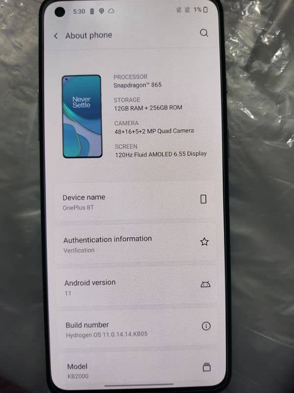 Oneplus 8t 12/256 6