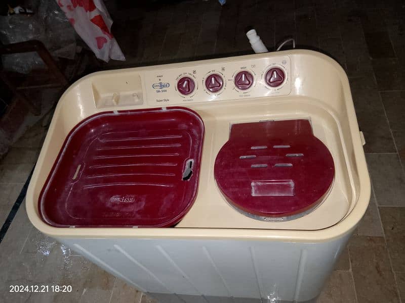 super asia twin tub washer+ dryer for sale 1