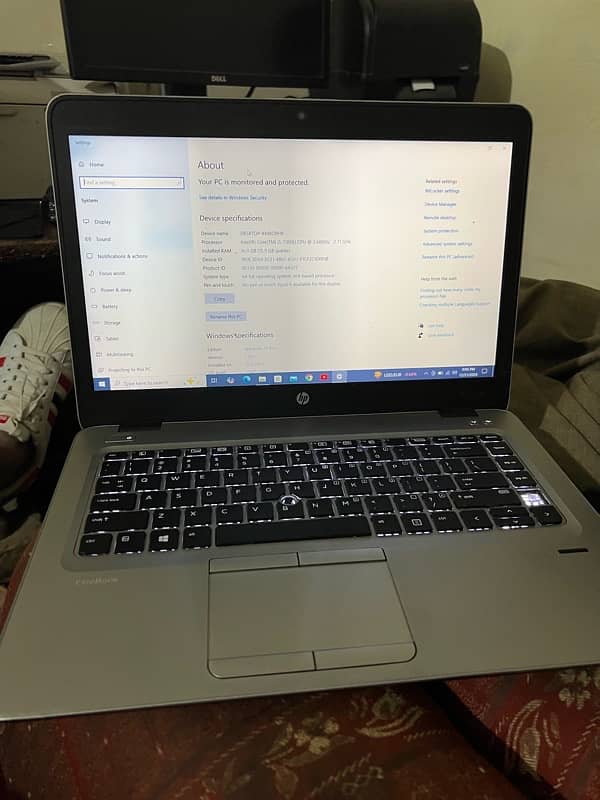 hp leptop 16gb ram 250gb rom i5(7th generation) 6