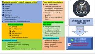 Scholars writing servicies (thesis, synopsis, ppt, assignments)