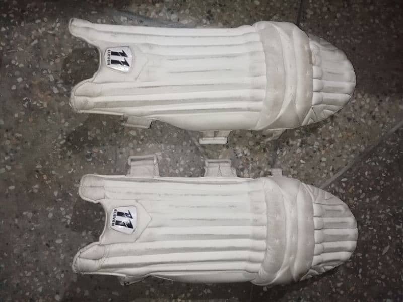 Cricket pads and helmet 8