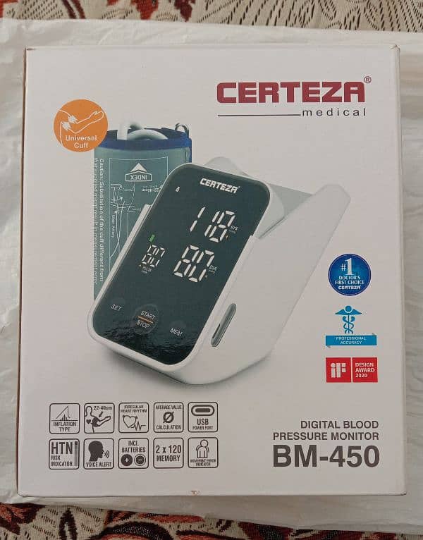 Digital Blood Pressure Monitor certeza BM-450 8