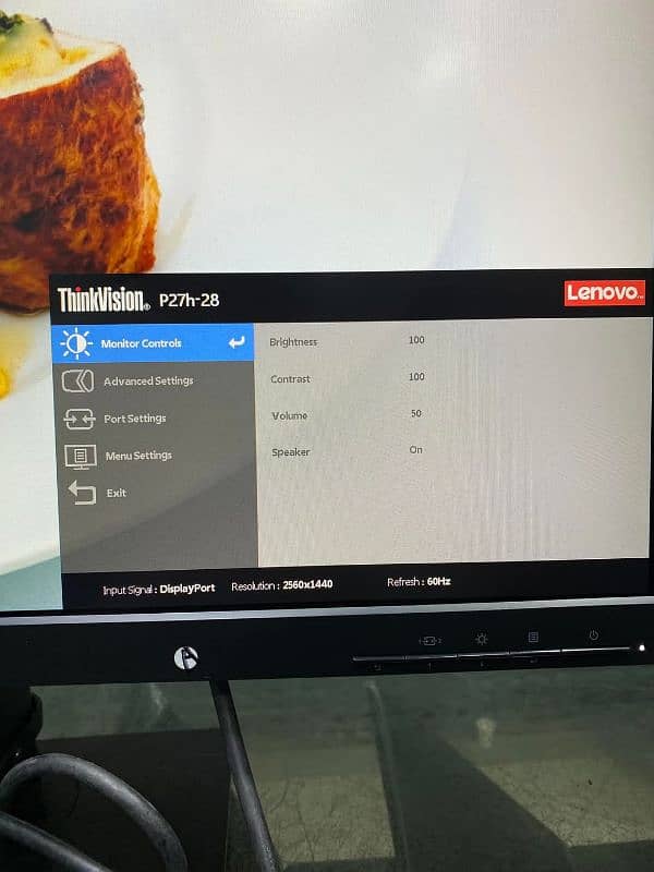 lenovo p27h-28 27 inch 2k display border less monitor 1