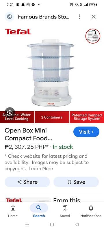 Tefal food steamer 3