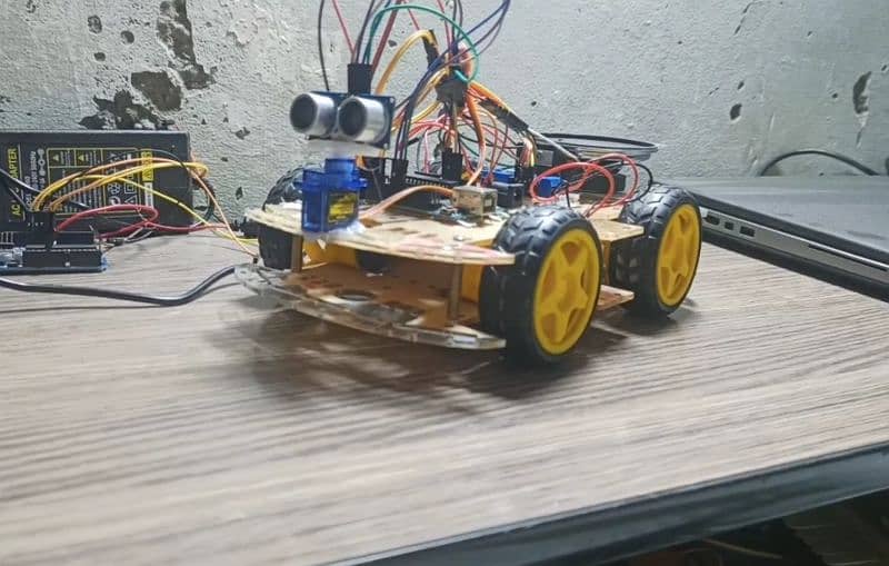 Obstacle avoiding plus speakable intelligent robotic car for projects 4