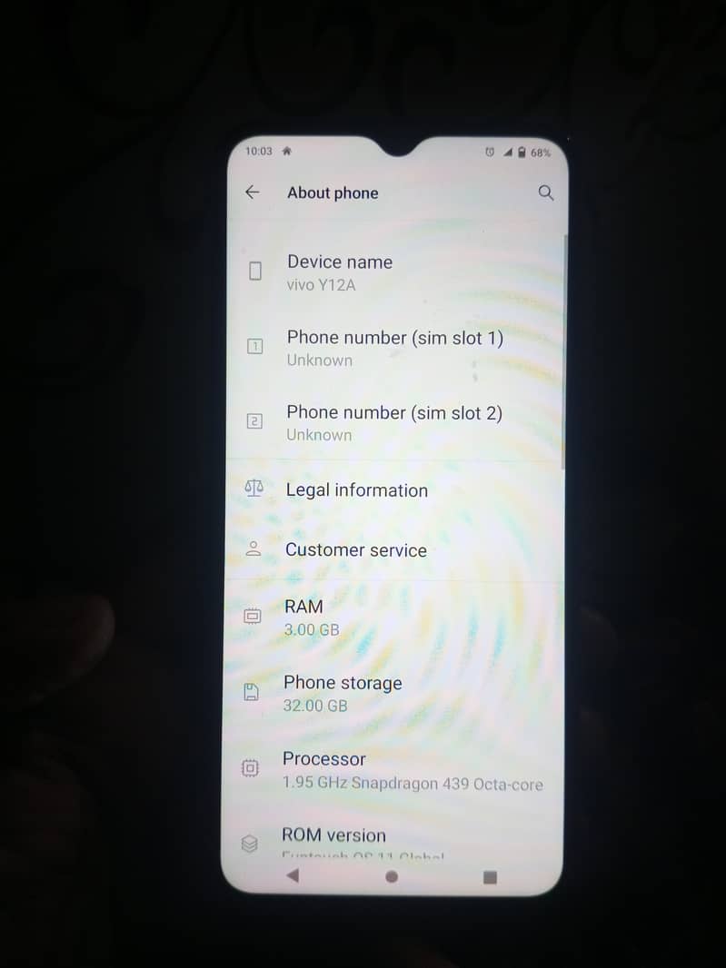 VIVO Y12 A  3/32 only Mobile ha 0