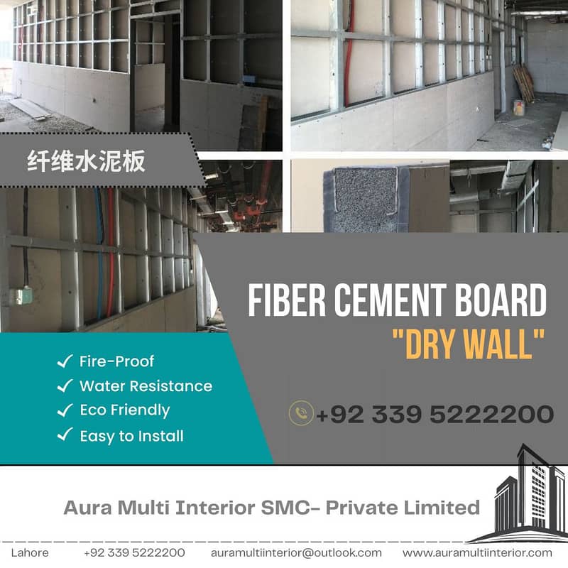 FIBER CEMENT BOARD/GYPSUM BOARD/PARTITION/GLASSWOOL/INTERIOR/EXTERIOR 0