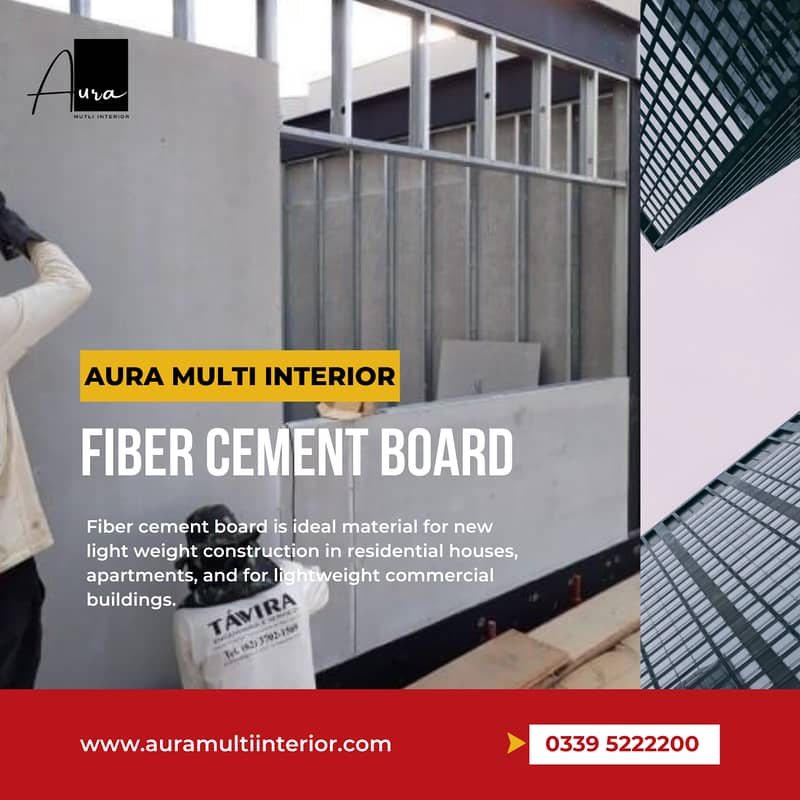 FIBER CEMENT BOARD/GYPSUM BOARD/PARTITION/GLASSWOOL/INTERIOR/EXTERIOR 1