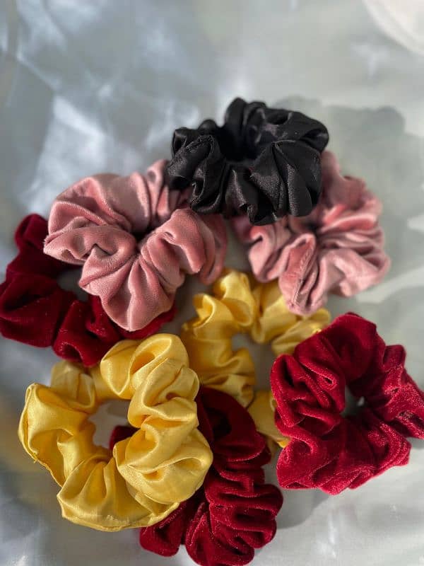 Pack Of 5 Silk Scrunchies and pack of 50 0