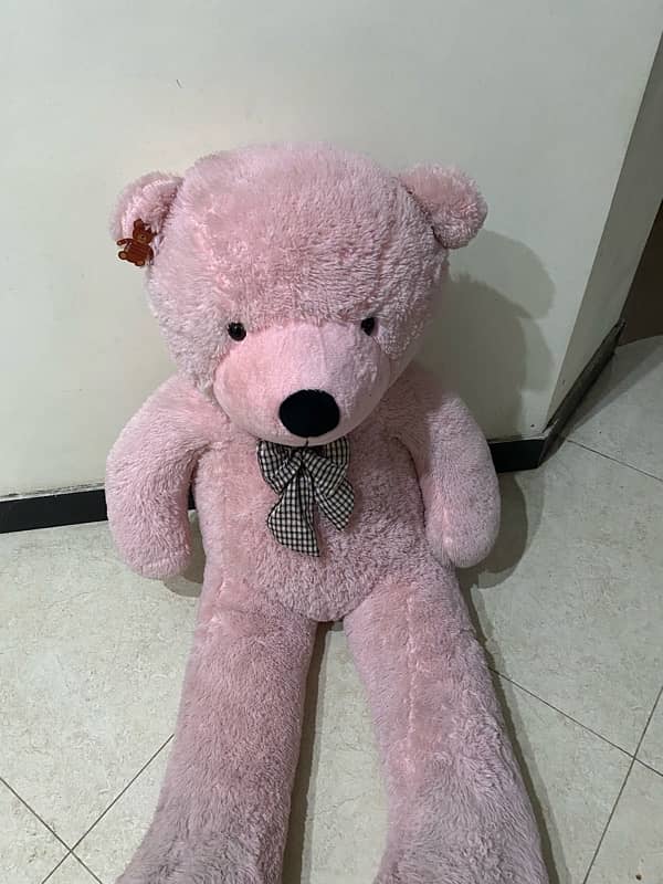 5ft tall light pink stuffed teddy bear 0