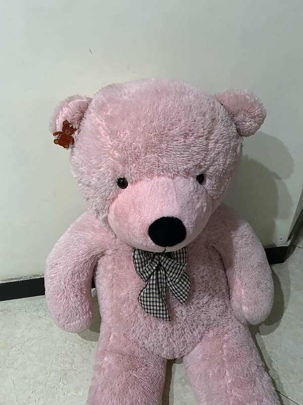 5ft tall light pink stuffed teddy bear 1