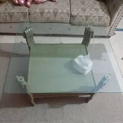 Glass wooden table