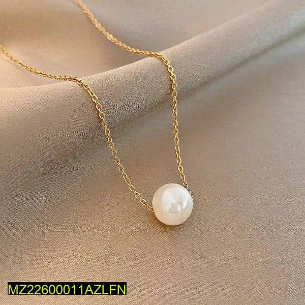 Alloy gold plated pearl stone pendant 1