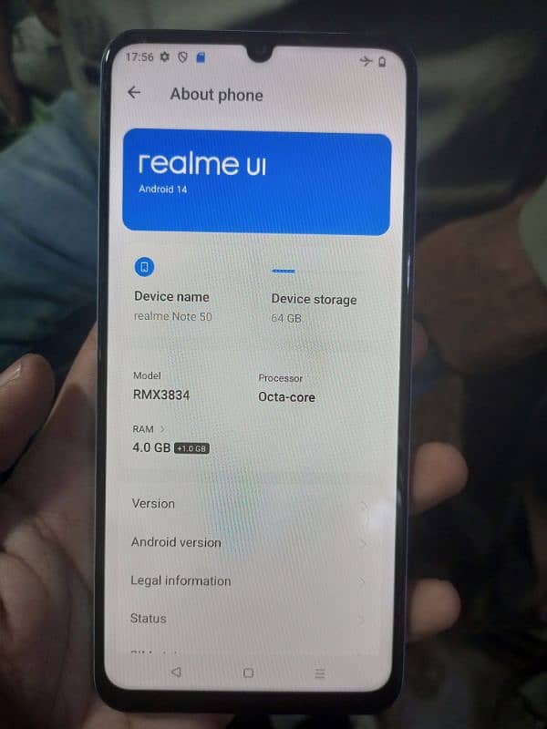 Realme Note 50 New condition 4GB 64GB seald pta aproved complete saman 3