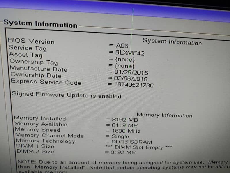 DELL TOWER CPU CORE I5 4TH GENERATION checking warranty 03122810637 4