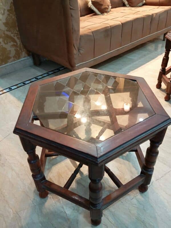 3 pieces wooden table 1