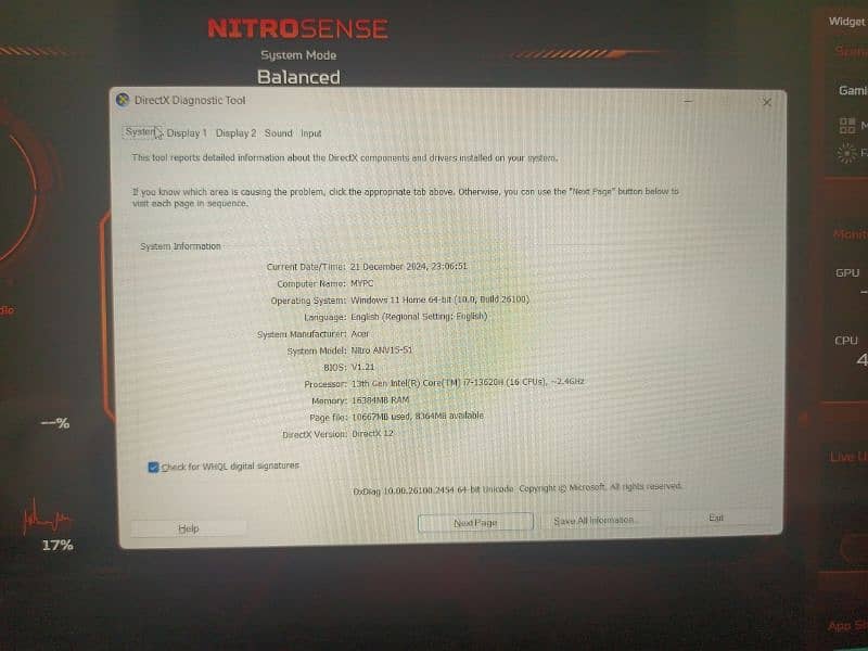 Acer nitro ANV15-51 3