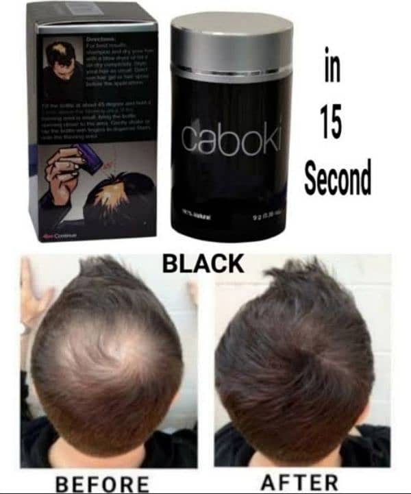 Caboki Hair Building Fiber 25g Black Colour 1