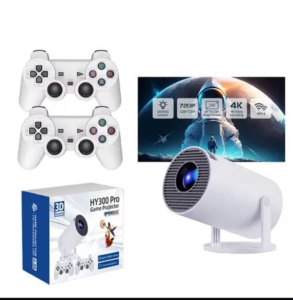 led android projecter with all accessories with 2gaming joysticks 0