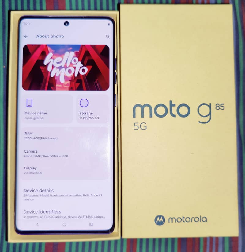 Motorola Moto g85 5G  12gb/256gb official PTA approved 1