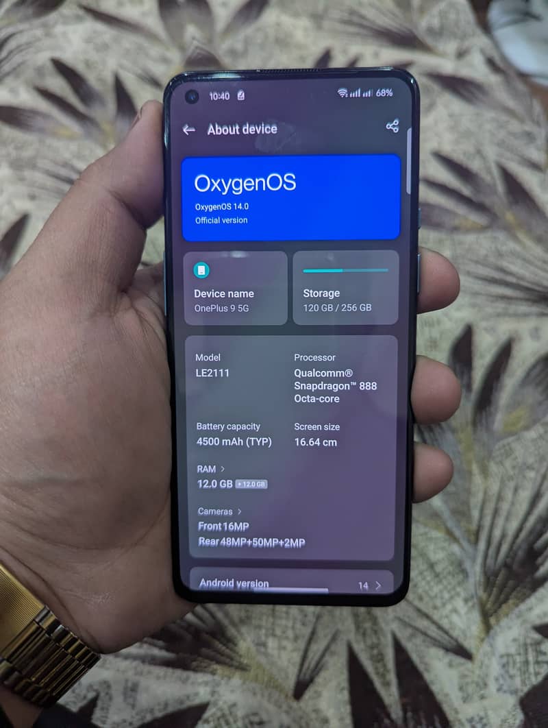 Oneplus 9 5g Dual sim Global PTA approved 12/256 6