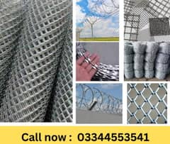 Razor Wire Barbed Wire Chain Link Fence Pole Jali Welded mesh