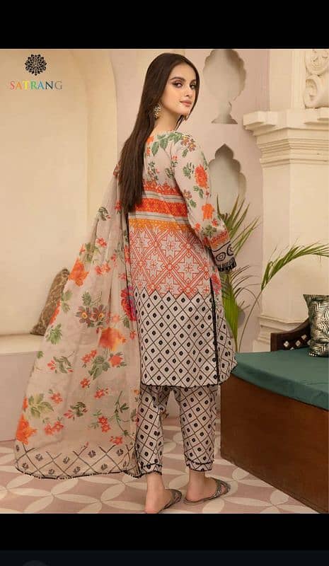 Ladies suit | 3 pcs suit | unstitch Suits | Karandi | Printed Suits 3