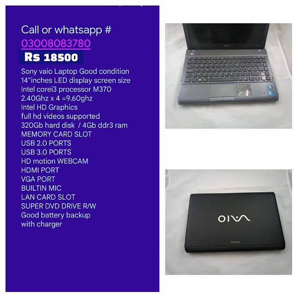 Laptops available condition 10/10 Location harbanspura 03,00,80,83,780 1