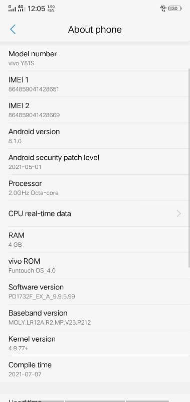 vivo y81s for sale 7