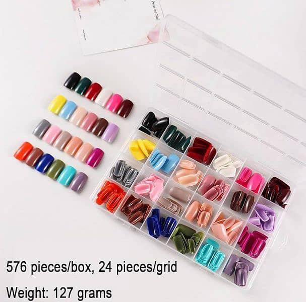 Coustmaizable Muticolor Fake Nails - 576 pcs for endless creativity 2