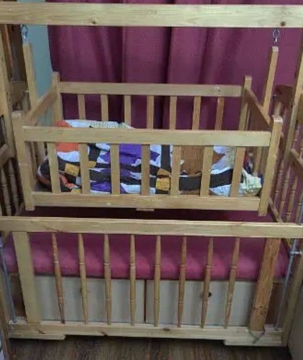 Baby wooden Swing Nd Bed 1