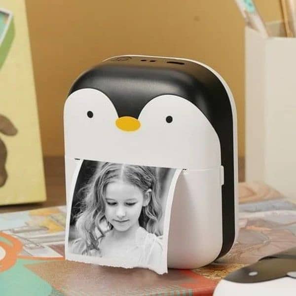 The Adorable Penguin Design Rechargeable Portable Mini Printer 0