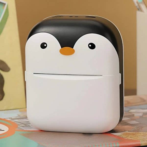 The Adorable Penguin Design Rechargeable Portable Mini Printer 1