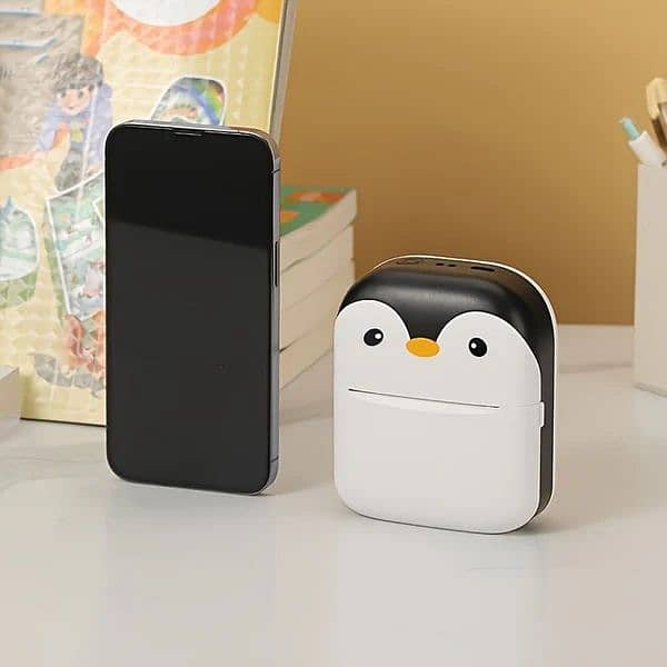 The Adorable Penguin Design Rechargeable Portable Mini Printer 3