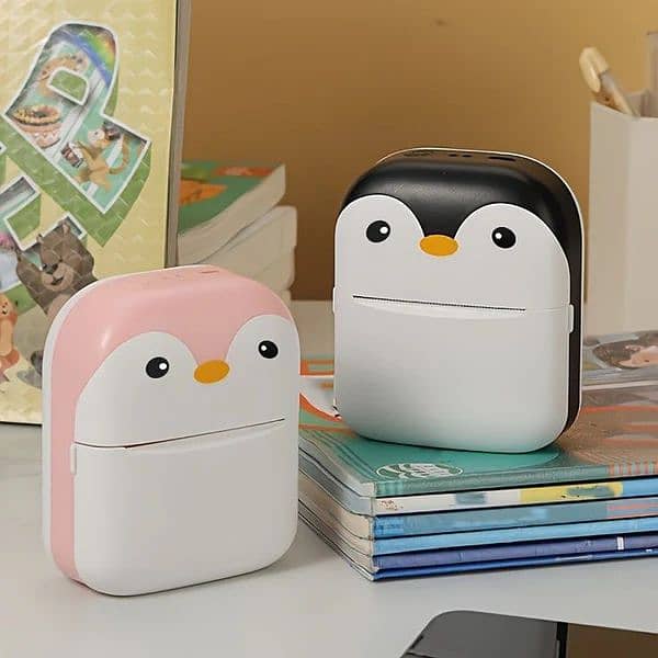 The Adorable Penguin Design Rechargeable Portable Mini Printer 4