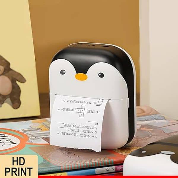 The Adorable Penguin Design Rechargeable Portable Mini Printer 5