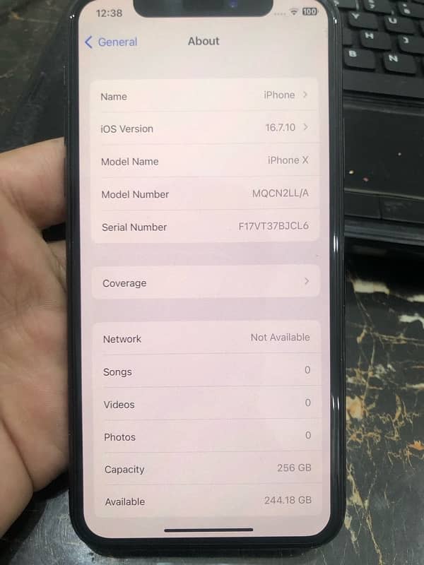 iPhone X 256GB PTA Approved 3