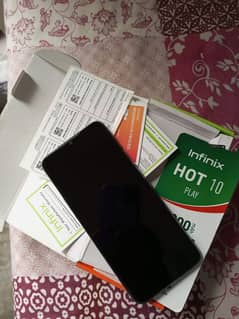 hot 10 play with box and long lasting 6000 mah battery