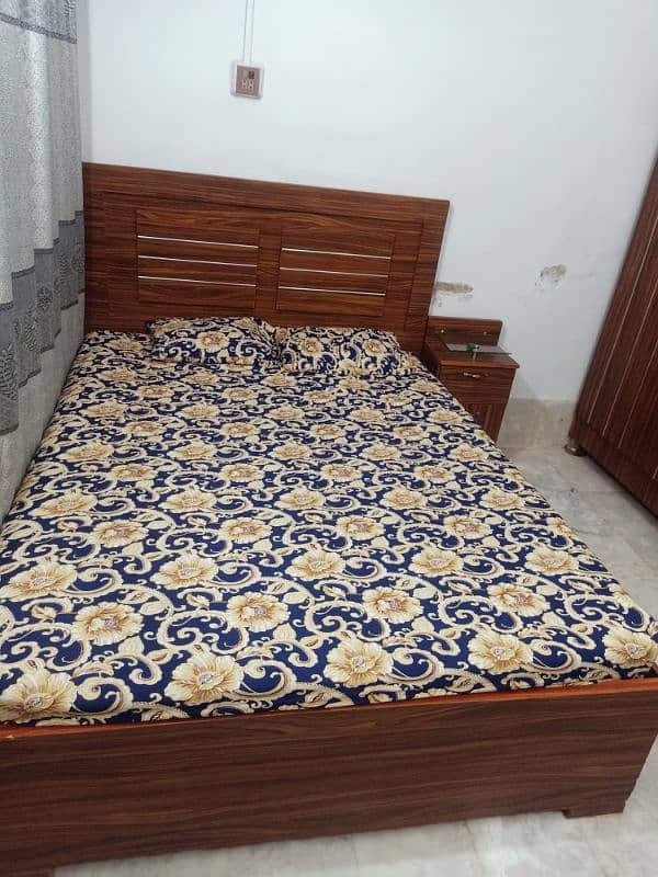 Full bed room set for sale with mattress only one year used 1