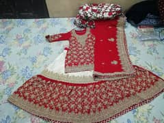 barat dress lehenga with shirt and heavy bordered dupatta