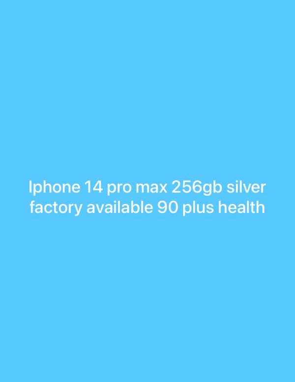 APPLE IPHONE 14 pro max 256 gb silver 0