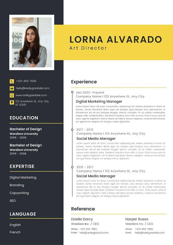 Cv/Resume Post, Banner, Menu, letter head etc 1