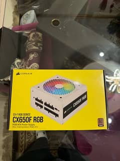 CX650F RGB White — 650 Watt 80 Plus Bronze Certified  RGB White