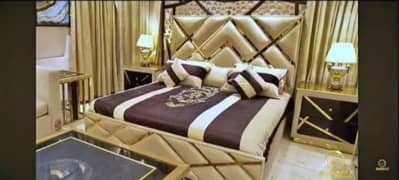 Poshish bed/King size bed/Dressing table/Bed set/Wooden bed/Furniture