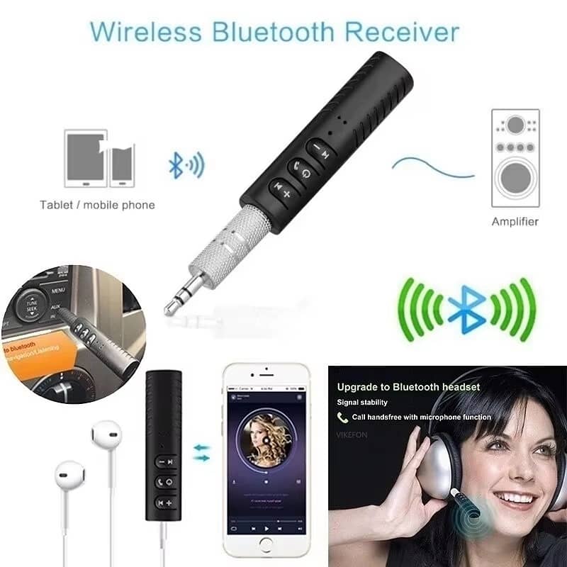 Bluetooth 3.5mm Jack For Car Audio Aux Headphone Reciever, Transmitter 5