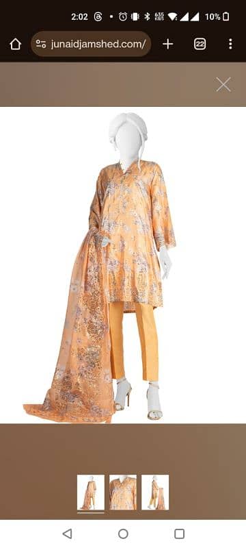 Stitched 3pcs J. Suit - Shaadi wear, festive and formal wear 0