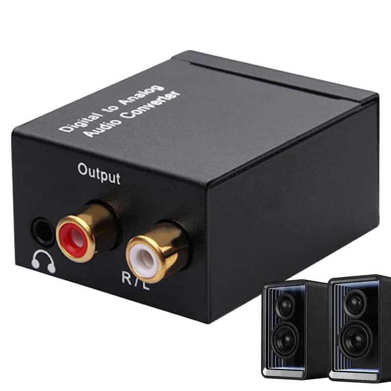 DAC Digital SPDIF Optical to Analog LR,RCA Converter Toslink Optical 5