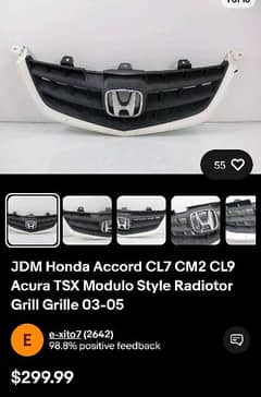 Accord CL7 CL9 Bumper Grill modulo