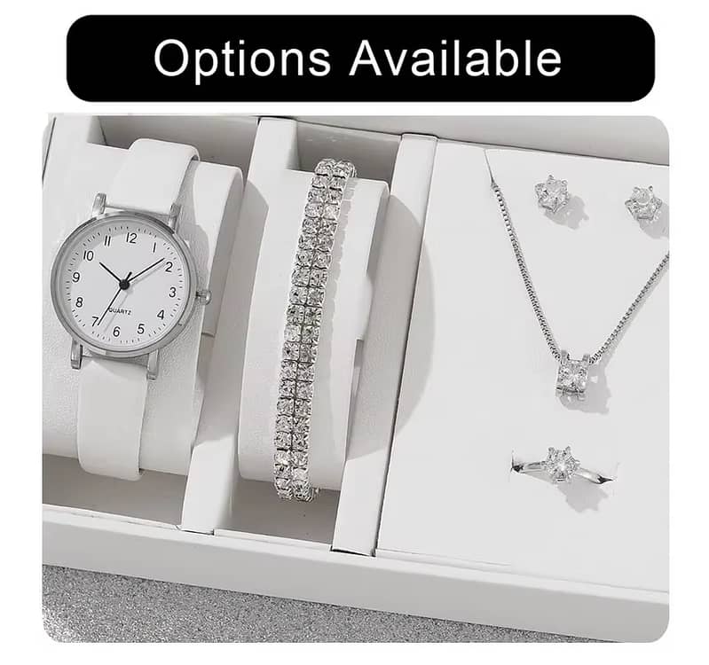 5pcs Luxury Rhinestone Women Watches Set Elegant Wrist Watch 19