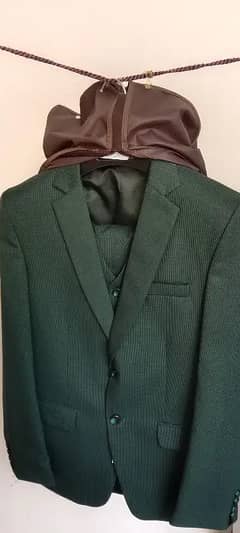 PENT COAT 3 PIECE SUIT GREEN